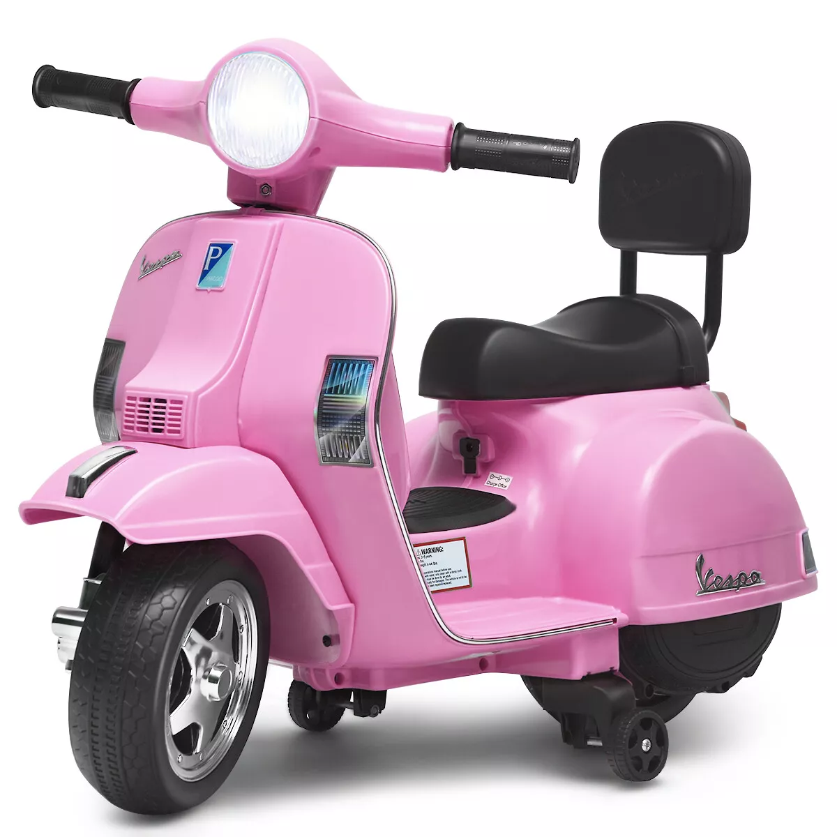6V Kids Ride On Vespa Scooter Motorcycle for Toddler w Training