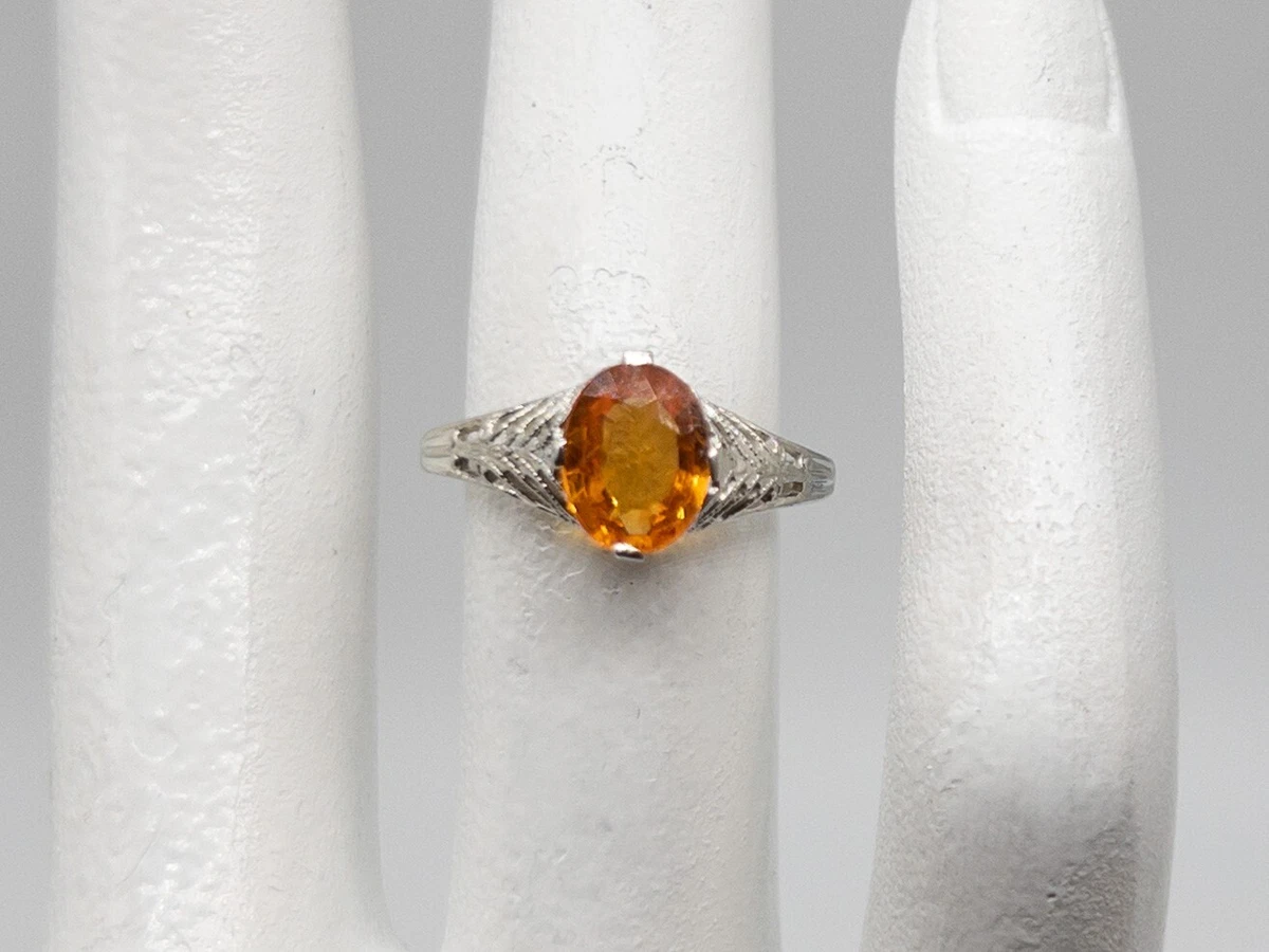 Antique padparadscha hotsell sapphire ring