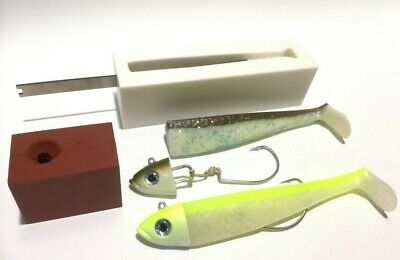 Mold Kit: 12cm / 4.7in Split Belly Soft Bait Mold + Jig Head Mold 35g /  1.2oz 