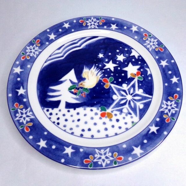 Mr Snowman Noritake Epoch Dinner Plates Set 4 Christmas Winter Design