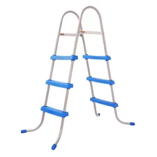 36" 3 Step Outdoor Backyard Steel Frame Above Ground Swimming Pool Ladder