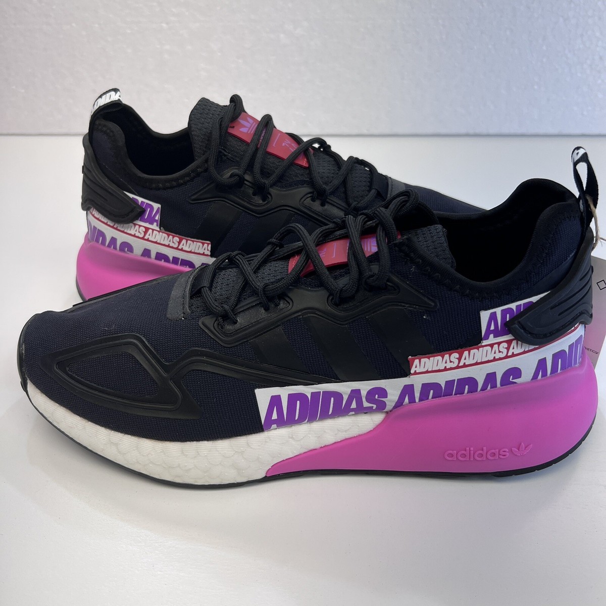 Adidas ZX 2K Boost Women's Sneaker Shoes FX7050 Size 8.5 Black
