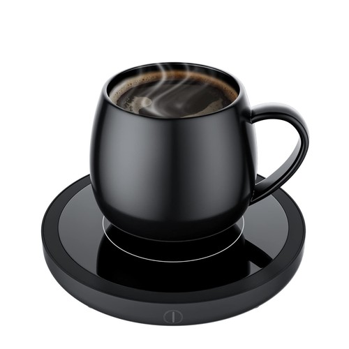 VFZO Tazza da caffè intelligente, autoriscaldante, a temperatura controllata, autoriscaldante. Display LED in tempo reale della temperatura. Durata massima della batteria 180 minuti. Tazza da caffè