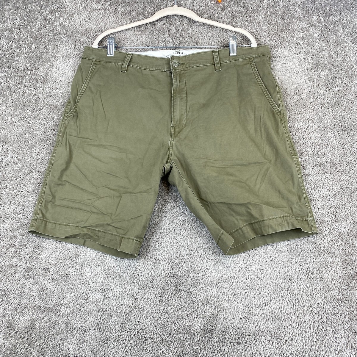 Levi's XX Chino Shorts Men's W36 L9.5 Green Flat Front Slash Levi's XX Chino Shorts Men's W36 L9.5 Green Flat Front Slash