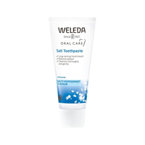 6 x Weleda Oral Care Organic Toothpaste Salt 75ml Salty Peppermint Flavour - Picture 2 of 5