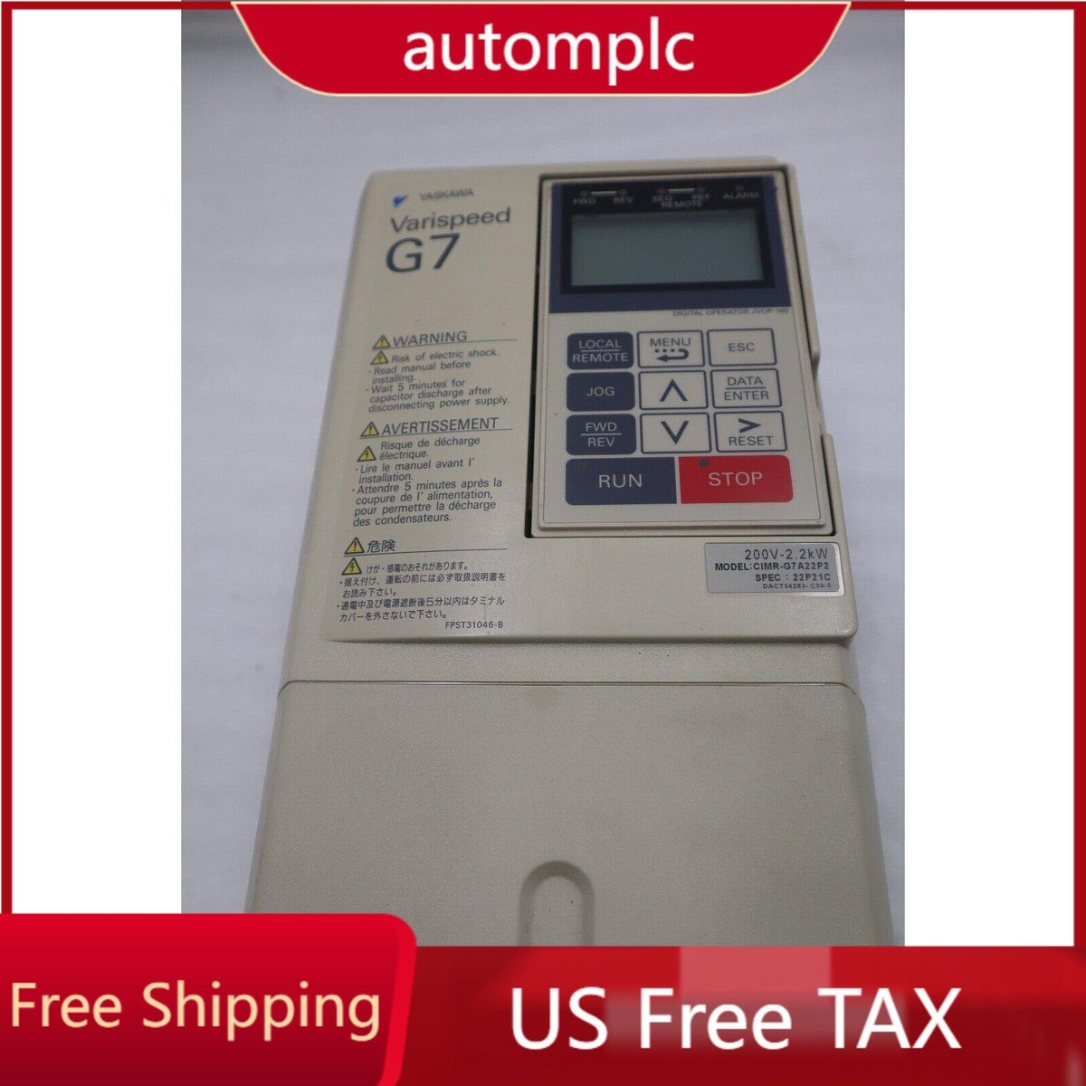 安川電機 Varspeed G7 200V3.7kw 品 YASKAWA Varispeed G7 200V