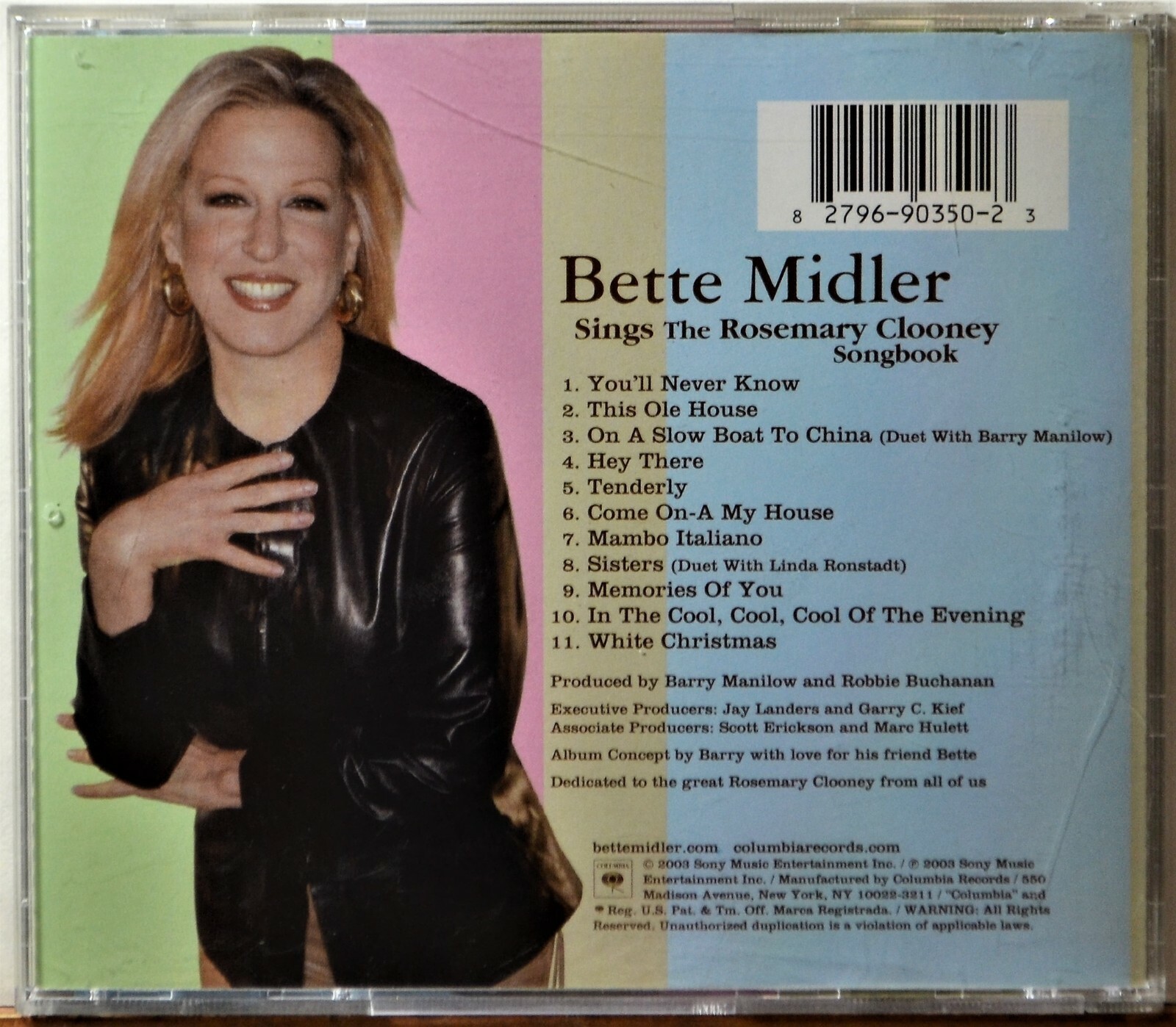 CD Bette Midler Sings Rosemary Clooney You'll Never Know Hey There