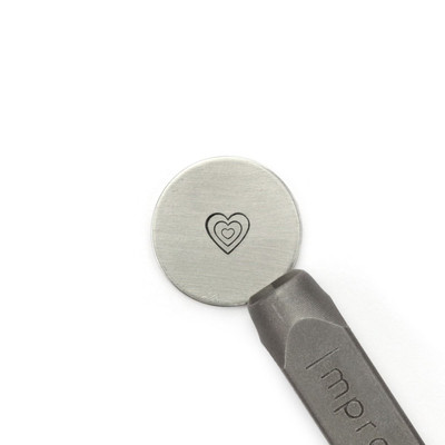 ImpressArt Multi Herz Design Stempel Metallprägung Signatur Liebe Herzen 6mm