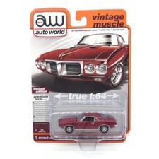 Auto World Premium Vintage Muscle 1969 Pontiac Firebird Matador Red Free Ship