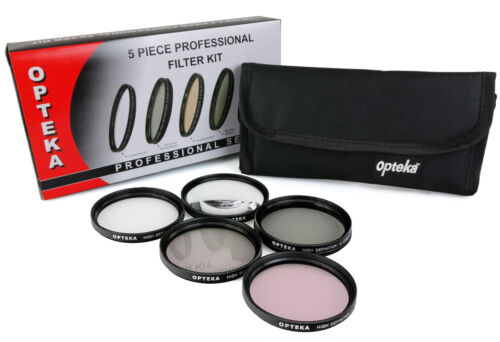 Opteka 52 mm 5-teiliges Filter-Kit (UV, CPL, FLD, ND4, 10x Makro) - Bild 1 von 5