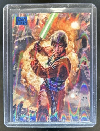 2025 Topps Chrome Star Wars Galaxy Luke Skywalker Blue Ray Wave Refractor #/175