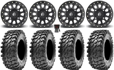 Fuel Vector Beadlock 15'' Wheels 32'' Rampage Tires Can-Am Commander Maverick