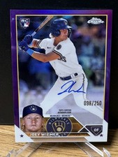 2023 Topps Chrome - Rookie Autographs Joey Wiemer #RA-JW Purple /250