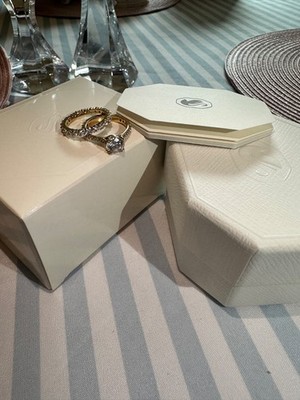 Swarovski Ring   vergoldet, doppelt, Größe 52   mit Originalbox und Einlage