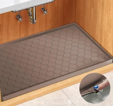 Winisok Silicone Under Sink Mat 34 x 19, kitchen Essentials and Gadgets, Shel...