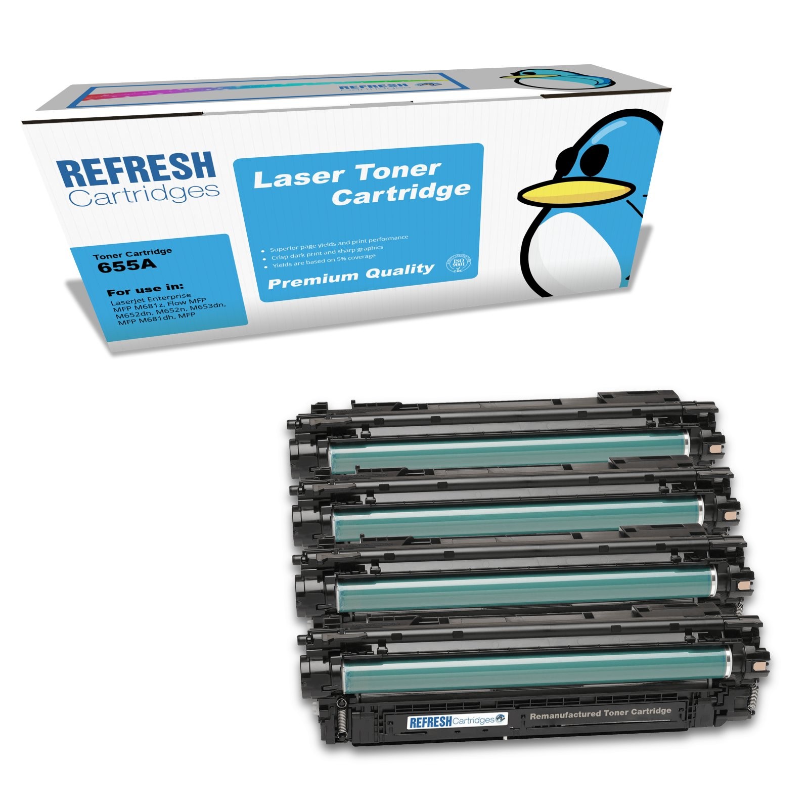 Refresh Cartridges Replacement Value Pack 655A Toner Compatible With HP Printers