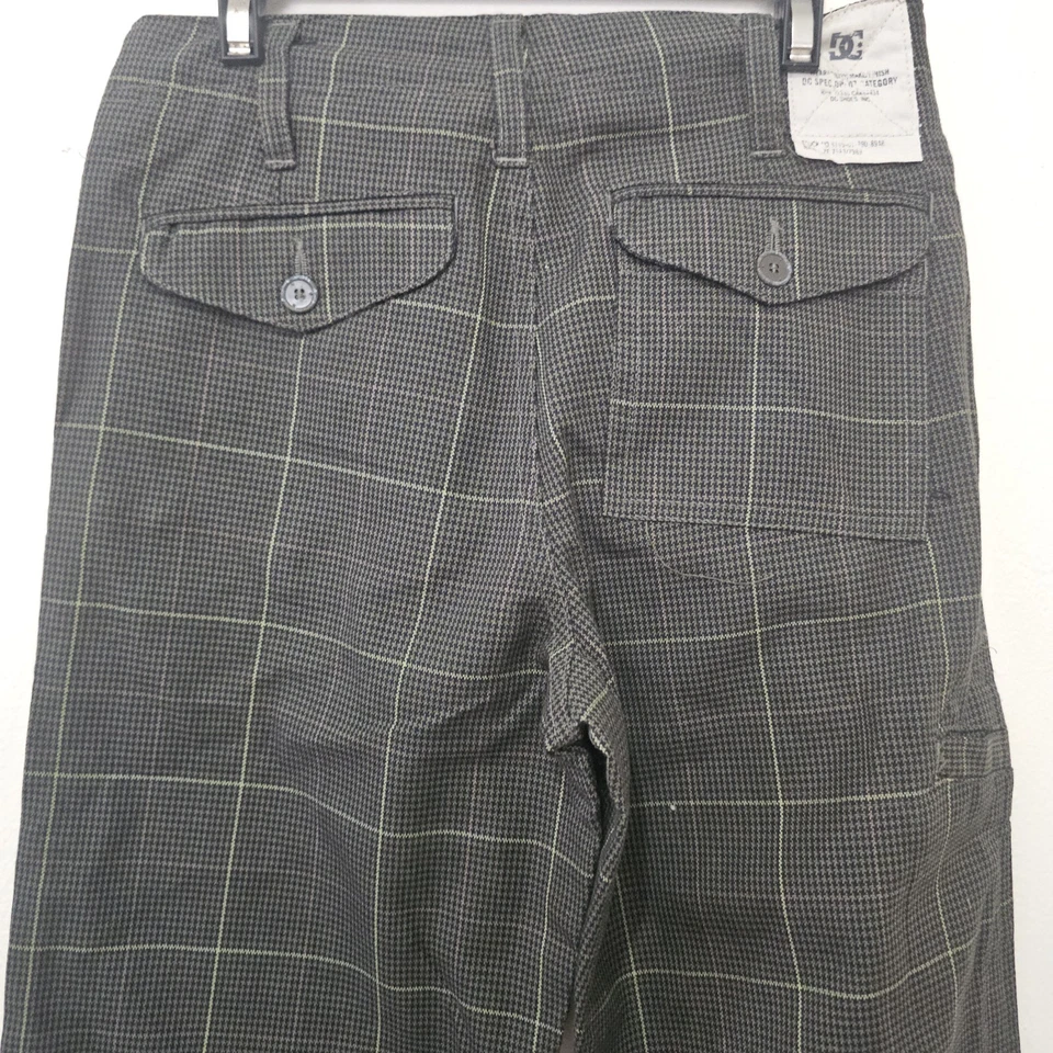Vintage Novo sem etiquetas DC Shoes Ajuste Clássico Regular Xadrez Calça Casual Vários Meninos Juventude 25 - Imagem 2 de 4