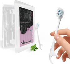 5-in-1 Travel Toothbrush, Disposable Toothbrushes with Toothpaste, Floss,