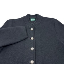 Geiger Collection Womens Sz34 Black Wool Made in Austria Boiled Jacket Coat