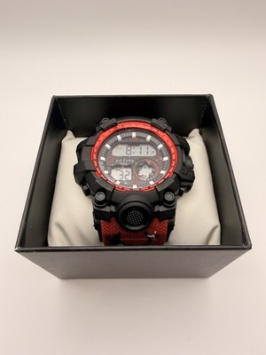 Activa Multi-Function Digital Sport Watch Red Camo Shock Resistant Rugged Boxed
