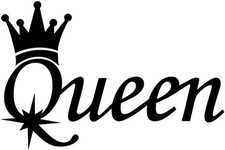 Queen Crown Women Vinyl Decal Sticker Car Window Laptop Waterproof 7 Inch