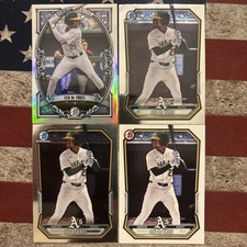 🪶2026 Bowman Baseball Leo De Vries 4 Cards; 2 Chrome 1 Base & 1 Sterling Bowman