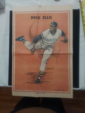 Super Rare Dock Ellis Sept 5 1971 Todays Baseball Stars Boston Globe Premium