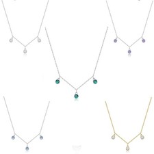 Collana Donna Acciaio Zirconi Pendenti Varianti Colore Sagapò Dazzly SDZ141-145