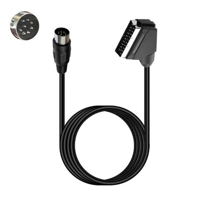 SCART RGBs Sound Connectors Cable with 8Pin Interfaces Clear Output