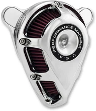 PERFORMANCE MACHINE (PM) - 0206-2140-CH - Jet Air Cleaner Kit - Chrome - Street 