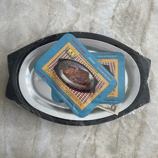 Nordic Ware Servo-King Sizzling Platter Holder Set Vintage Sealed