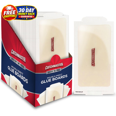 Compact Sticky Insect & Mouse Traps 7'' x 3.5'' (75 Pack), White