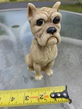 1970s Boxer Dog Coin Bank Creative Manufacturing 6" Plastic Mold Stopper Vintage