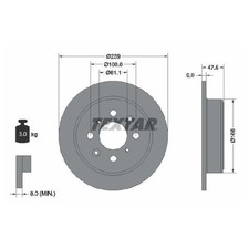 2x Bremsscheibe 26208917 hinten für Honda CRX 3 EH Integra DC Jazz 2 GD