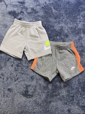Nike Toddler Sweat Shorts 2-Pack Bundle Size 18M Gray & Neon New With Tags
