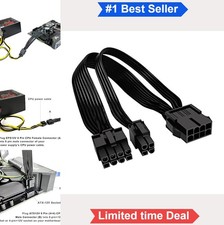 EPS12V CPU 8 Pin Female to ATX 8 Pin and 4 Pin Male Power Supply Extension