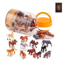 60 Pieces Wild Creatures Tube &ndash; Realistic Mini Animal Figurines &ndash; Lion, Hippo...