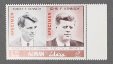MayfairStamps Ajman John F & Robert F Kennedy Specimen Souvenir Sheet aax_84073