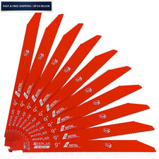 10 Pack 9 inch 14/18 TPI Bi-Metal Auto Dismantling Reciprocating Saw 9inch