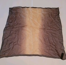 Vintage Ellen Tracy Ombre Neck Scarf Brown Silk Warmer Bandana Women's