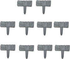 Garden PP Fence Edging - 10Pcs Home Garden Border Plastic Stone Edging for Lawn