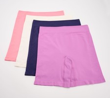 Breezies Set of 4 Cooling Comfort Seamless Long Leg Panties Bright 1X New