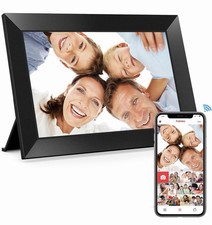 BIGASUO Digital Picture Frame, 10.1 Frameo Digital Frame WiFi with 32GB Memor...