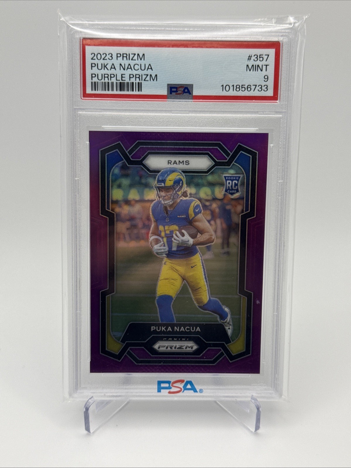 2023 Panini Prizm - Rookies Puka Nacua #357 Purple Prizm /125 (RC)