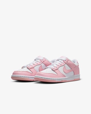 Nike Dunk Low Triple White / Medium Soft Pink FB9109-125 Kid's