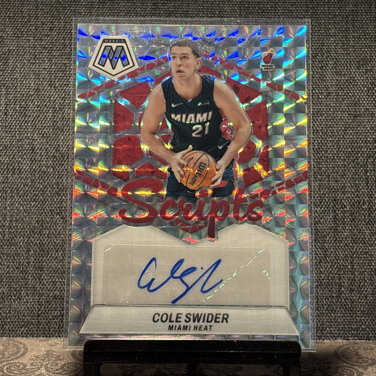 2023-24 Panini Mosaic #MS-CSH Cole Swider Scripts Autograph Auto