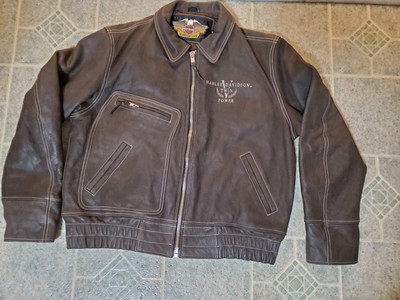 Harley Davidson Men's Twin V Power HD Billings Style 100% Soft Leather Size XL