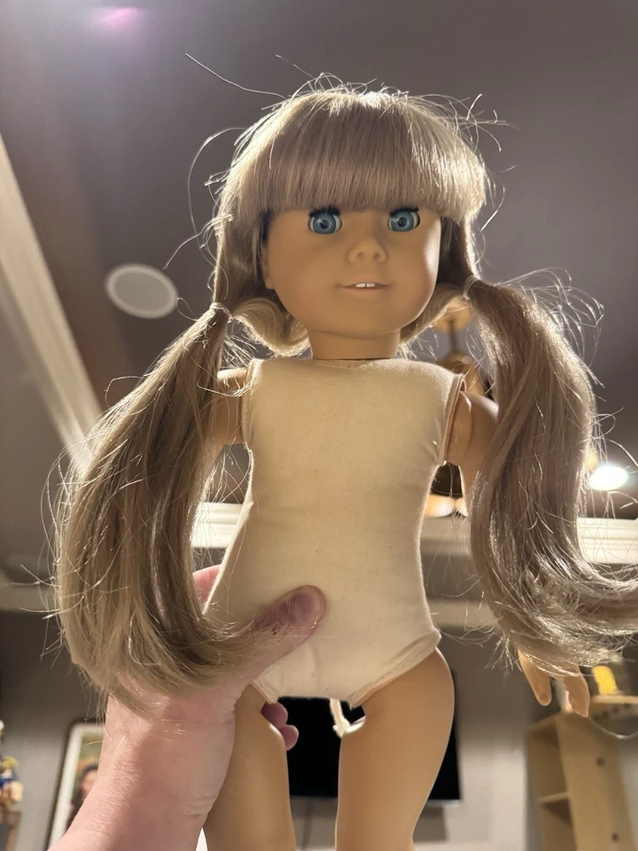 American Girl Nice Company Blanco Cuerpo Kirsten 1988 Oropel Cabello Impresionantes Ojos Foto 3 de 4