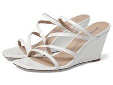 Stuart Weitzman Strapeze 85 White Wedge Sandals 10 B New with Box
