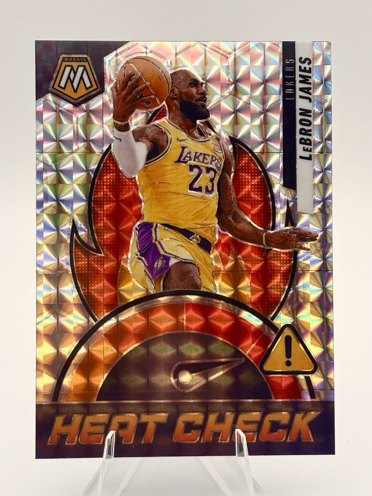 2024-25 Panini Mosaic Basketball LeBron James Heat Check Lakers Mosaic Silver #1